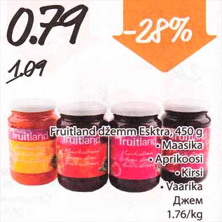 Allahindlus - Fruitland džemm Esktra, 450 g