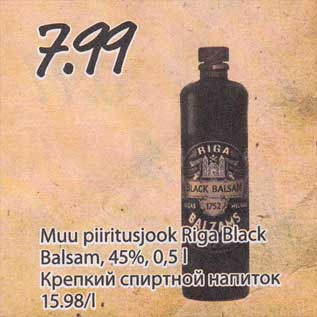 Allahindlus - Muu piiritusjook Riga Black Balsam