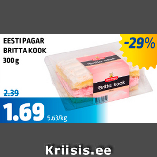 Allahindlus - EESTIPAGAR BRITTA KOOK 300 g