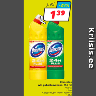 Allahindlus - Domestos WC-puhastusvahend, 750 ml