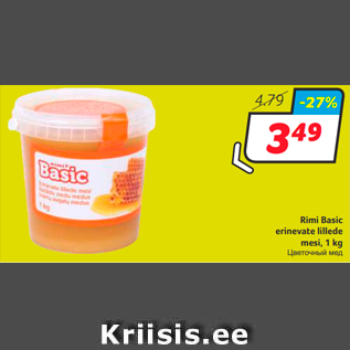 Allahindlus - Rimi Basic erinevate lillede mesi, 1 kg