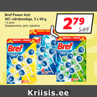 Allahindlus - Bref Power Acti WC-värskendaja, 3 x 50 g