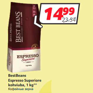 Allahindlus - BestBeans Espresso Superiore kohviuba, 1 kg**