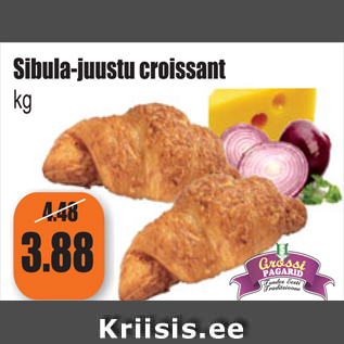 Allahindlus - Sibula-juustu croissant