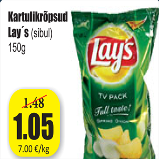 Allahindlus - Kartulikrõpsud Lays