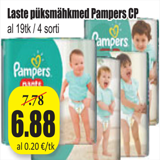 Allahindlus - Laste püksmähkmed Pampers CP