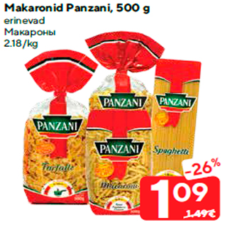 Allahindlus - Makaronid Panzani, 500 g