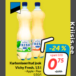 Allahindlus - Karboniseeritud jook Vichy Fresh, 1,5 l