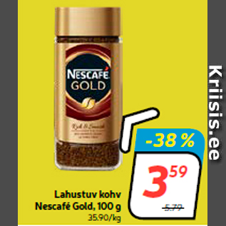 Allahindlus - Lahustuv kohv Nescafé Gold, 100 g