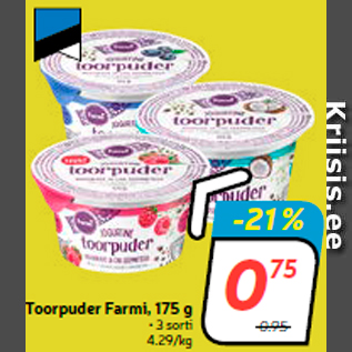 Allahindlus - Toorpuder Farmi, 175 g