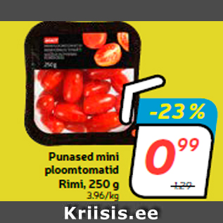 Allahindlus - Punased mini ploomtomatid Rimi, 250 g