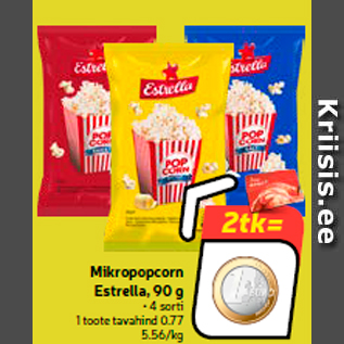 Allahindlus - Mikropopcorn Estrella, 90 g