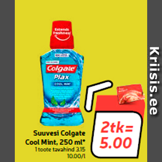 Allahindlus - Suuvesi Colgate Cool Mint, 250 ml*