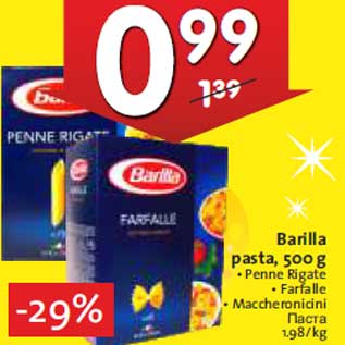 Allahindlus - Barilla pasta, 500 g