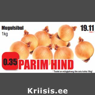 Allahindlus - Mugulsibul 1kg