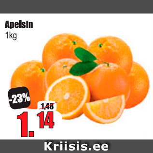 Allahindlus - Apelsin 1 kg