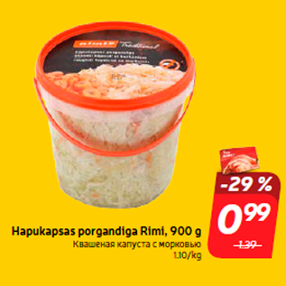 Allahindlus - Hapukapsas porgandiga Rimi, 900 g