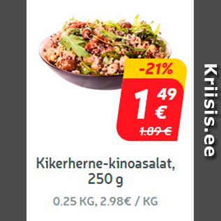 Allahindlus - Kikerherne-kinoasalat, 250 g