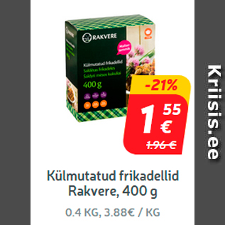 Allahindlus - Külmutatud frikadellid Rakvere, 400 g