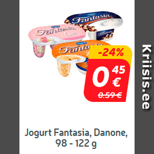 Allahindlus - Jogurt Fantasia, Danone, 98 - 122 g