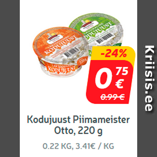 Allahindlus - Kodujuust Piimameister Otto, 220 g