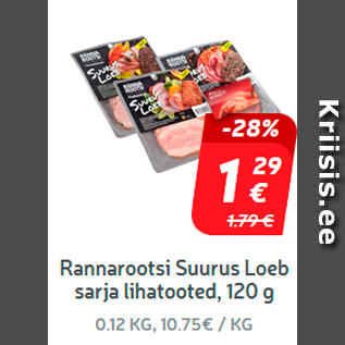 Allahindlus - Rannarootsi Suurus Loeb sarja lihatooted, 120 g