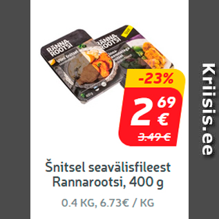 Allahindlus - Šnitsel seavälisfileest Rannarootsi, 400 g • Viini • kinoaseemnetega