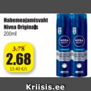 Allahindlus - Habemeajamisvaht Nivea Originals 200 ml