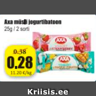 Allahindlus - Axa müsli jogurtibatoon