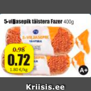 Allahindlus - 5-viljasepik täistera Fazer 400 g