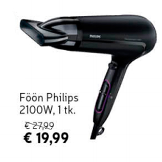 Allahindlus - Föön Philips 2100W, 1 tk