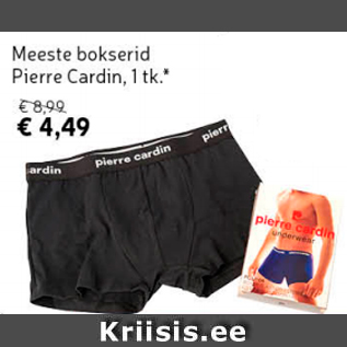 Allahindlus - Meeste bokserid Pierre Cardin, 1 tk*