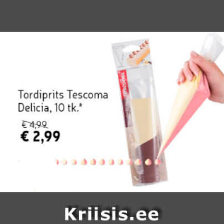 Allahindlus - Tordiprits Tescoma Delicia, 10 tk*