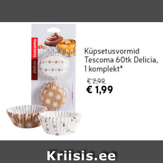 Allahindlus - Küpsetus vormid Tescoma 60 tk Delicia, 1 komplekt*