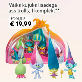 Allahindlus - Väike kujuke lisadega ass trolls, 1 komplekt**