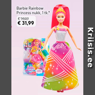 Allahindlus - Barbie Rainbow Princess nukk, 1 tk´*