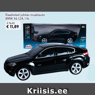 Allahindlus - Raadioteel juhitav mudelauto BMW X6 1:24, 1 tk