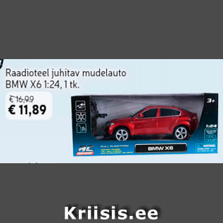 Allahindlus - Raadioteel juhitav mudelauto BMW X6 1:24, 1 tk