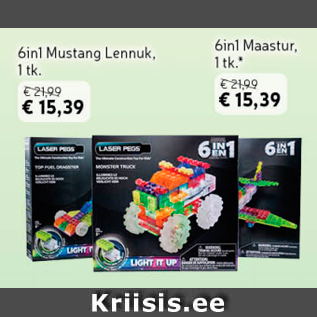 Allahindlus - 6in1 Mustang Lennuk, 1 tk; 6in1 Maastur, 1 tk*