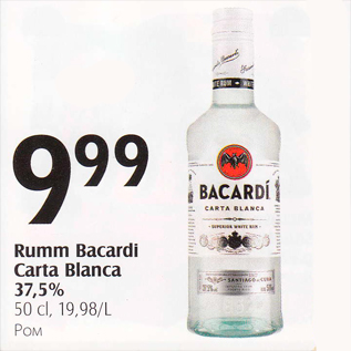 Allahindlus - Rumm Bacardi Carta Blanca