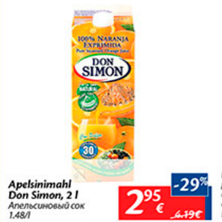 Allahindlus - Apelsinimahl Don Simon, 2 l