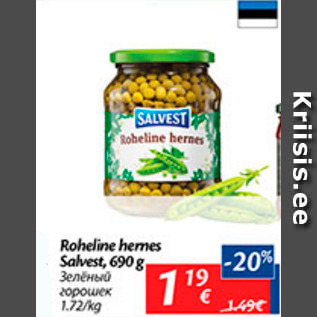 Allahindlus - Roheline hernes Salvest, 690 g