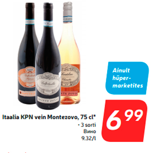 Allahindlus - Itaalia KPN vein Montezovo, 75 cl*