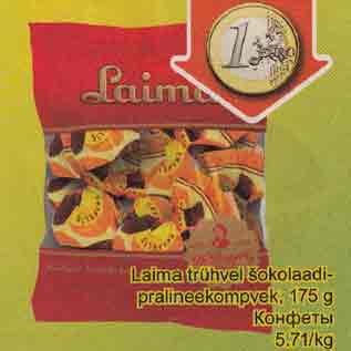 Allahindlus - Laima trühvel Šokolaadipralineekompvek,175 g