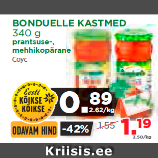 Allahindlus - BONDUELLE KASTMED 340 g