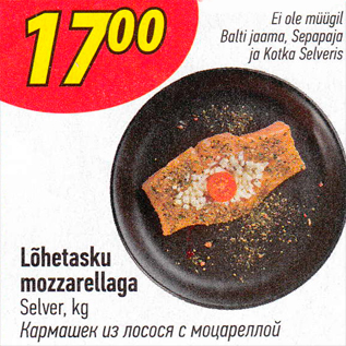 Скидка - Кармашек из лосося с моцареллой