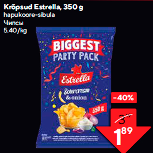 Allahindlus - Krõpsud Estrella, 350 g