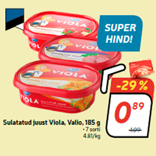 Allahindlus - Sulatatud juust Viola, Valio, 185 g