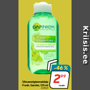 Allahindlus - Silmameigieemaldaja Fresh, Garnier, 125 ml