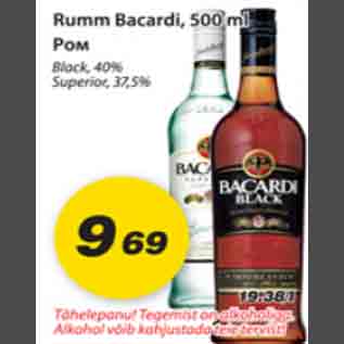 Allahindlus - Rumm Bacardi, 500ml